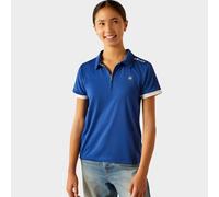 Ariat Kids Bandera 1/4 Zip Short Sleeved Polo Shirt, Sodalite Blue M