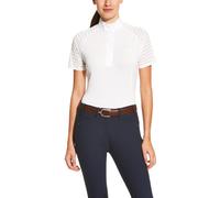 Ariat Ladies Aptos Vent Short Sleeved Show Shirt - Womens Horse Riding Shirts - White - Size: UK 8-10 (S)