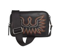 ARIAT Ladies Casanova Collection Belt Bag with Adjustable and Removable Nylon Strap, Black, 7-1/2" x 5" x 2"