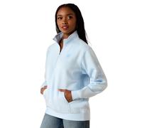 Ariat Ladies Foundation Logo 1/2 Zip Sweatshirt - Light Blue - Size: UK 12-14 (M)