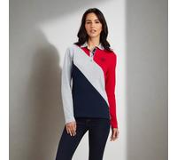 Ariat Ladies Taryn Long Sleeve Polo - Grey Print - Size: UK 8-10 (S)