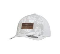 ARIAT Ladies White Hawaiian Flower Print Trucker Cap with Embossed Brown Patch