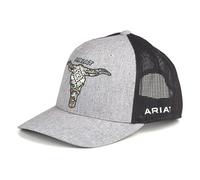 ARIAT Longhorn Gray Baseball Cap - Western Men's Trucker Hat
