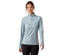 ARIAT Lowell 3.0 Womens 1/4 Zip Long Sleeve Baselayer - Hardware Print Green