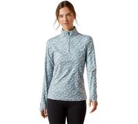 ARIAT Lowell 3.0 Womens 1/4 Zip Long Sleeve Baselayer - Hardware Print Green