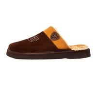 ARIAT Men's Indoor & Outdoor Rubber Bottom Silversmith Square Toe Slippers, Chocolate W/Chest, 11 UK
