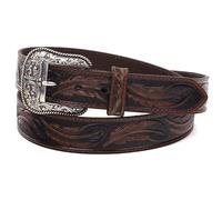 ARIAT Men's Feather Embosed Belt, Brown, 40