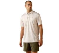 ARIAT Men's All Over Print Classic Fit Polo, Moonbeam Steer Print, XXL