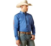 ARIAT Men's Ariat Black Team Logo Classic Fit, Bright Cobalt, XXL