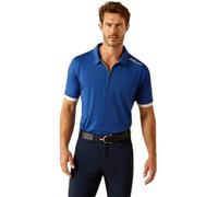 ARIAT Men's Bandera Team 1/4 Zip Polo, Sodalite Blue, Large