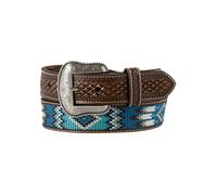 Ariat Men's Belt Southwestern Embroidered, Size 42, Brown