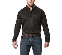 ARIAT Men's Big and Tall Team Logo Long Sleeve Twill Shirt - Black - XLT R