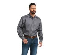 ARIAT Men's Big and Tall Team Logo Long Sleeve Twill Shirt, Quiet Shade, S
