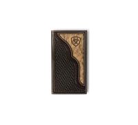 ARIAT Men's Brindled Calf Hair Leather Rodeo Wallet
