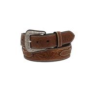 Ariat Men's Brown Tooled Cross Belt (Size 34)