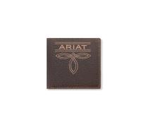 ARIAT Men's Bug Stitch Large Bifold Wallet with Embossed Patch