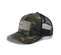 ARIAT Men's Camo Snap Back Embroidered USA Flag Cap