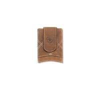 ARIAT Men's Cross Stitch Bifold Money Clip with Embossed Patch