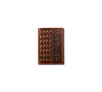 ARIAT Men's Diamond Embossed Trifold Wallet, Embossed Shield Logo, Leather, Brown