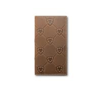ARIAT Men's Embossed Repeating Shield Leather Rodeo Wallet