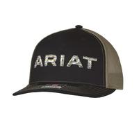 ARIAT Men's Embroidered Pop Up Cap, Black/Green, Black/Green, One Size, Black/Green, One Size