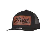 ARIAT Men's Filigree Stars and Stripes Faux Leather Patch Trucker Cap, Black, One size