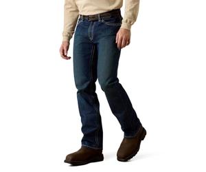 Ariat Men's Flame Resistant M4 Relaxed Boundary Boot Cut Jean FR Basic, Shale, 32