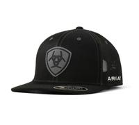 ARIAT Men's Flexfit 110 Snap Back Cap with Suede/Rubber Shield Logo