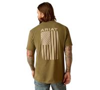 ARIAT Mens Freedom T-Shirt, Military Heather, Large