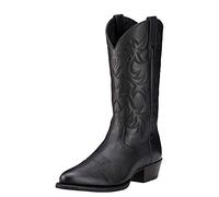 ARIAT Men's Heritage R Toe Western Boot, Black Deertan, 8.5 UK