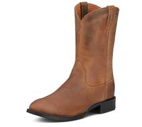 Ariat Heritage Leather Roper Stitch Full Grain Western Boot Brown Mens UK 6 - 12