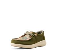 Ariat Men's Hilo Loafer Flat, Winter Moss/Orange Deer Skulls, 7.5 UK