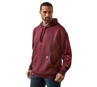 Ariat Men's Hooded Sweatshirt, Malbec/Grey, XL
