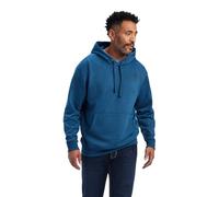 ARIAT Men's Hooded Sweatshirt Sweater, Logo Poseidon Heather, L