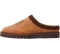 ARIAT Men's House Slippers, Patriot Square Toe, Leather with Faux Shearling Lining, Dusty Brown, 8 UK