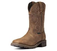 ARIAT Men's Hybrid Patriot Waterproof Western Boot, Distressed Brown, 9.5 UK