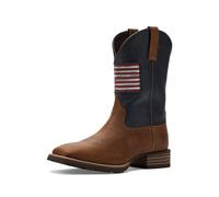 ARIAT mens Hybrid Rancher Patriot Wide Square Toe Cowboy Boot, Earth, 9.5