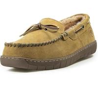 ARIAT Men's Indoor/Outdoor Warm Comfortable Harrison Moccasin Slippers with Genuine Suede Leather Upper, Chestnut, 13 UK