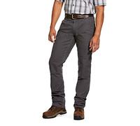 ARIAT Men's Khaki Rebar M4 Made Tough Durastretch Double Front Straight Work - 10030232