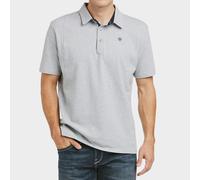 Ariat Men's Medal Short Sleeved Polo, Heather Grey S