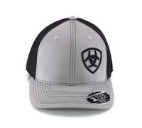 ARIAT Men's Mesh Corner Logo Baseball Cap, Gray/Black, One Size