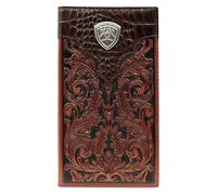 ARIAT Men's Oak Embossed Rodeo Wallet, Tan, One Size
