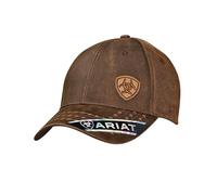 ARIAT Men's Oilskin Corner Logo Cap, Brown, One Size