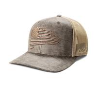 ariat Men's Embroidered Flag Snapback Cap, Brown