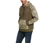 ARIAT Men's Patriot HoodieSweatshirt, Sage Camo, XXL