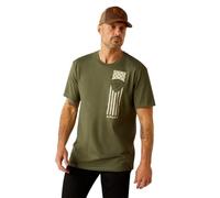 Ariat Men's Patriot Stripe T-Shirt, Surplus Green, XXL