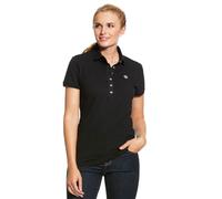 ARIAT Womens Prix 2.0 Short Sleeve Polo Top - Black - Easy Stretch Womens Size - XS
