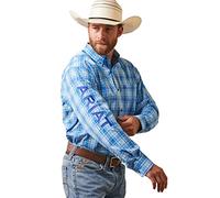 ARIAT Men's Pro Series Team Hogan Classic Fit Shirt, Blue, XL