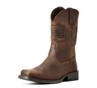 ARIAT Men's Rambler Patriot Western Boot, Distressed Brown, 12 Wide