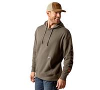 ARIAT Men's Rebar Graphic Hoodie, Beluga Heather/Black, XXL